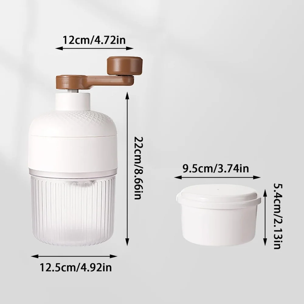 Household Small Size Hand-Operated Making Smoothie Machine with Ice Cube Mold Kitchen Hand Shaved Ice Breaker Ice Crusher