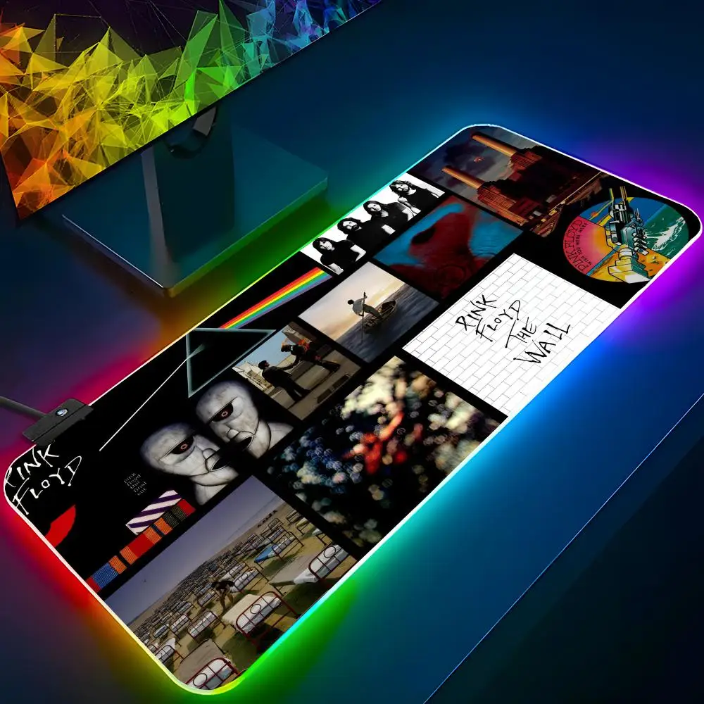 

Rock Band P-Pink F-Floyd Mouse Pad RGB Backlit Mouse Pad Laptop Mouse Pad Laptop Gamer Computer Desk Gaming Accessories