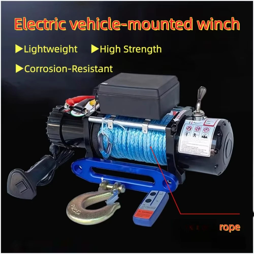Steel Wire Rope Electric 12V 12000Lbs 13500Lbs Winch with Wireless Control for Auto 4x4 Vehicles