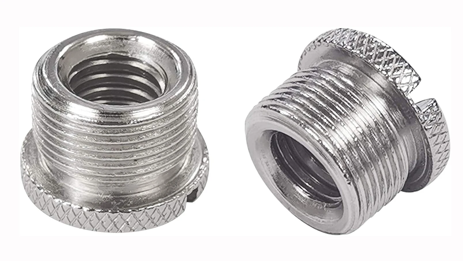 ตัวแปลงไมค์5/8 "ตัวผู้เป็น3/8" ตัวเมีย6ชิ้นอะแดปเตอร์สกรูเกลียวพร้อมน็อตจากไมโครโฟนแท่นวางบูม3/8กับ5/8