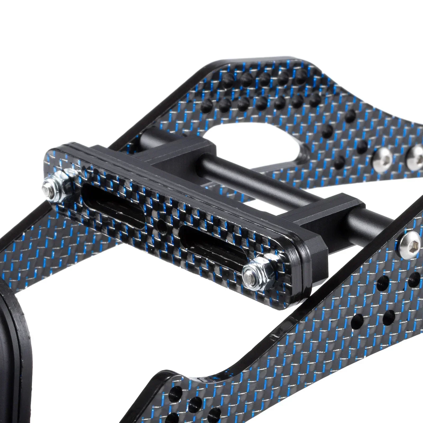 H3 1/10 LCG Chassis Kit, 9 in 1 Gloss Carbon Fiber LCG Frame with Gearbox Cab Hinge for 1/10 RC Crawler Cheater Rigs SCX10 Capra