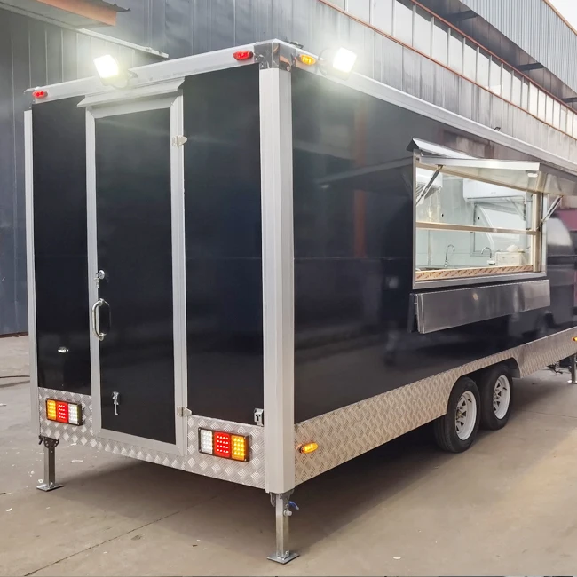 Square Model Business Food Trailer Hot Dog Cart for Sale Food Truck Truck for Sale Small Food  Truck