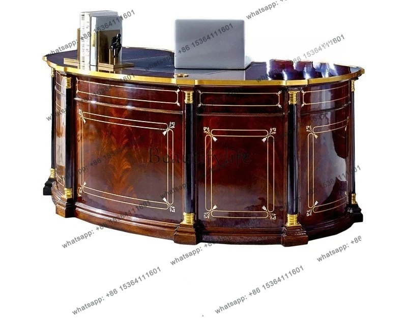 

European-style writing desk, home villa, new Chinese classical designer model, high-end fashion