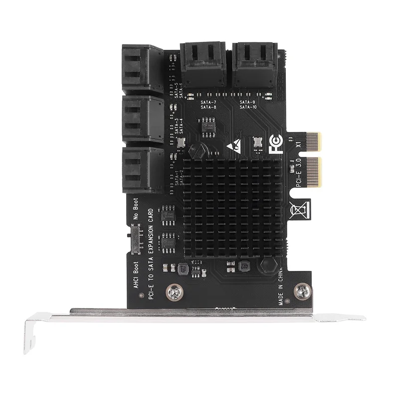 

AY14-10-портовая карта расширения SATA 3.0 к Pcie X1 Адаптер PCI Express SATA SATA3 6G Конвертер с радиатором для Windows