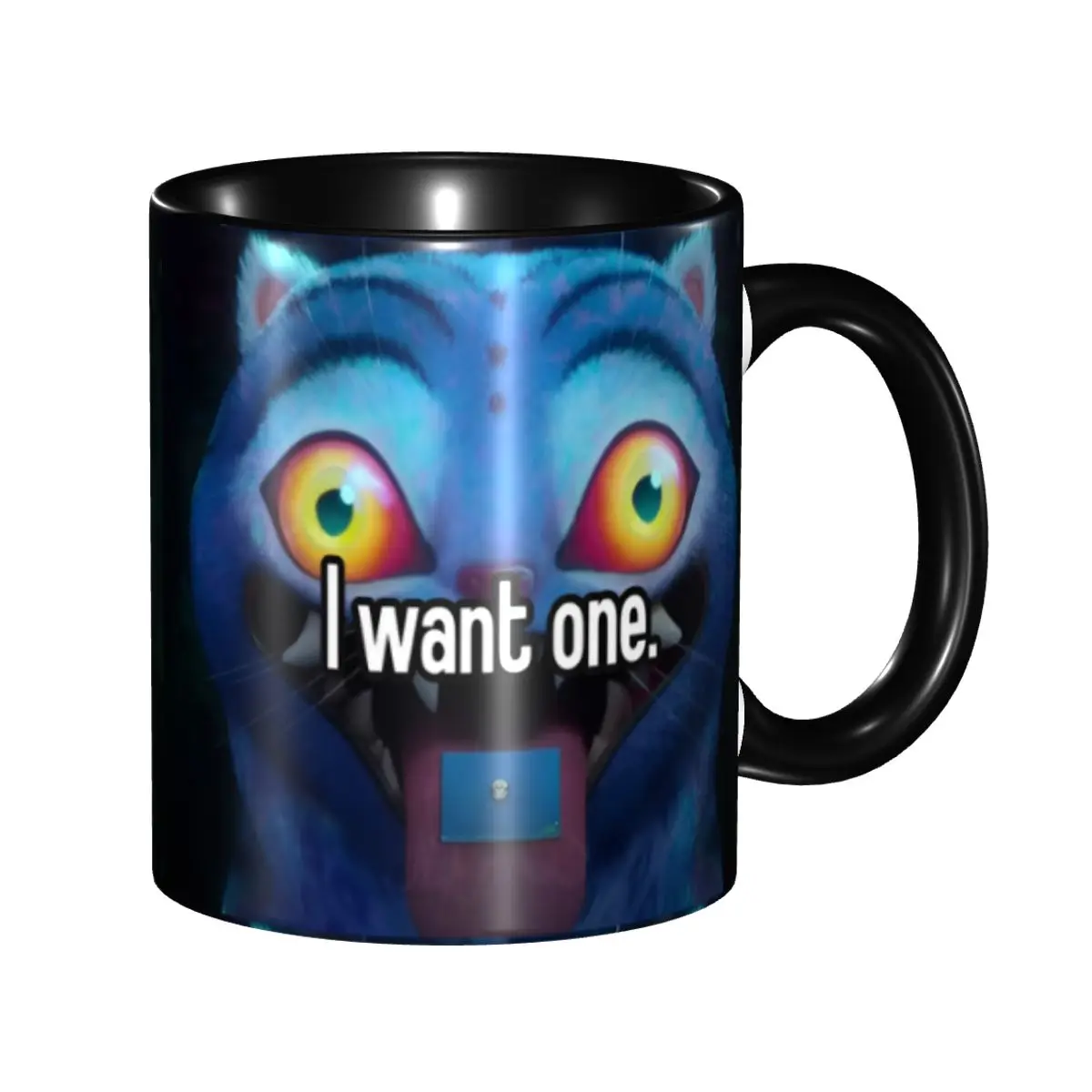 

KPop Demon Hunters Huntrix Blue Tiger Derpy Coffee Cup Kawaii Mugs Gift For Woman Man
