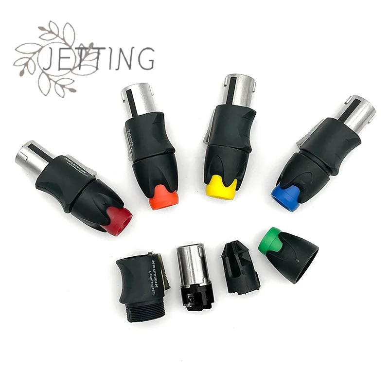 حار 1 قطعة معدنية 4 دبوس أوميك موصل المهنية وصلات صوت المرحلة قليلا المتكلم سلك الملحقات لحام خالية NL4FC