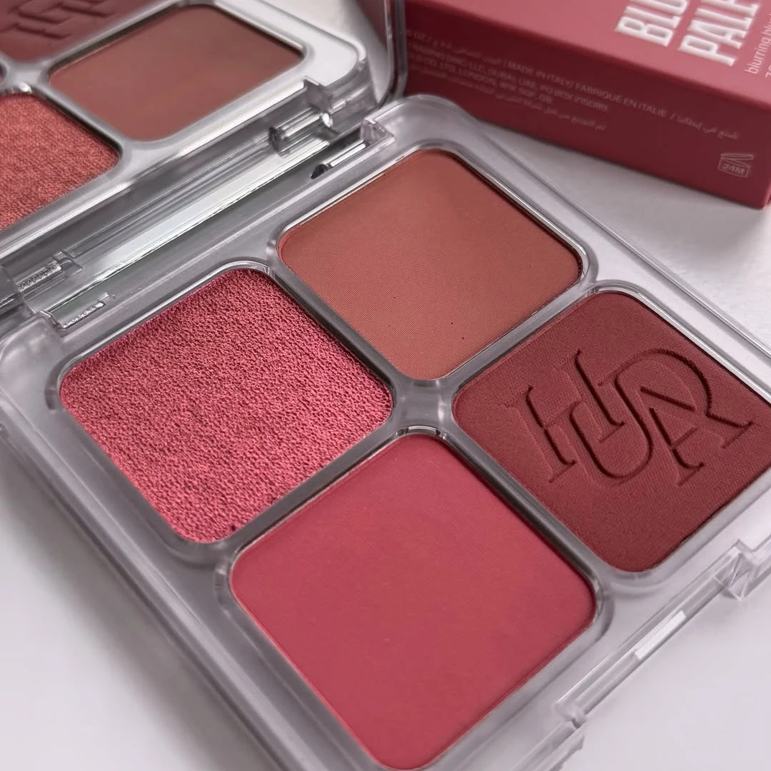 Luxury Huda Easy 4 Color Blush Filter Blurring Blushlighters Palette Airbrush Matte Pressed Setting Powder Glow Liquid Blusher view 6