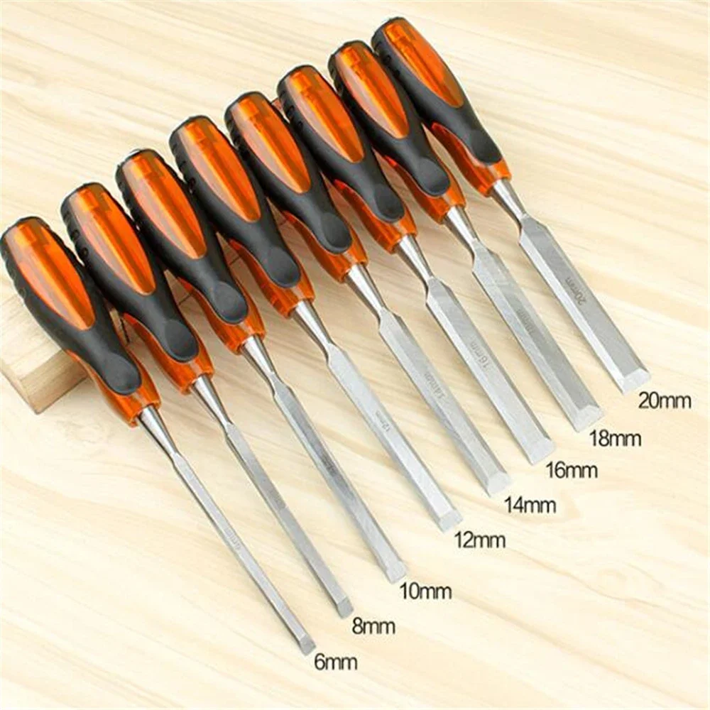 1 Uds. Cincel para carpintería, cincel para madera, pala plana, cuchillo de cincel, juego de herramientas de carpintería de carpintero hábil de acero especial