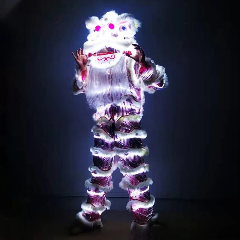 

Lion dance props LED single luminous lion dance set of lion dance costumes