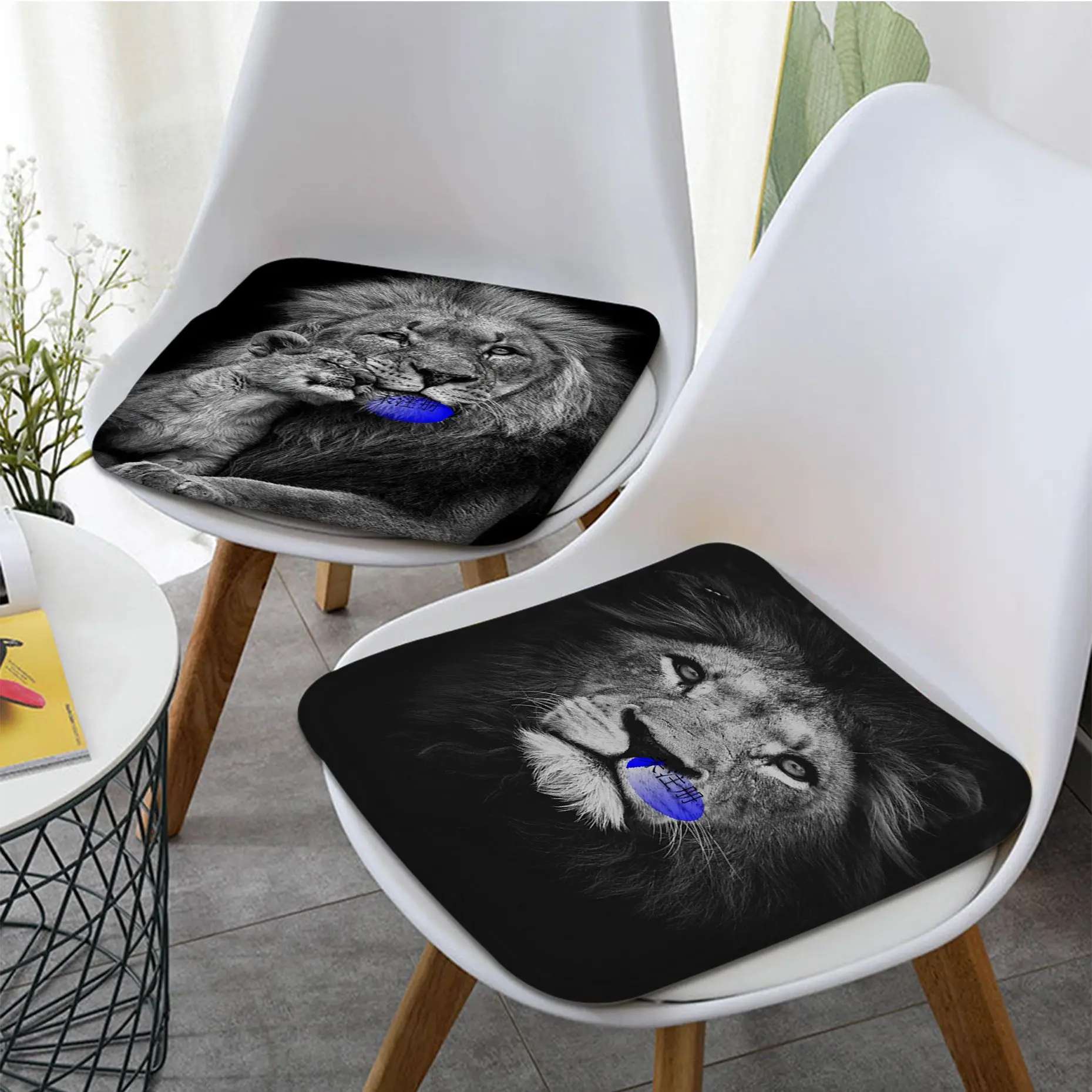 

Black and white animal Decorative Soft Pad Seat Cushion For Dining Patio Home Office Indoor Outdoor Garden Chair Mat Pad