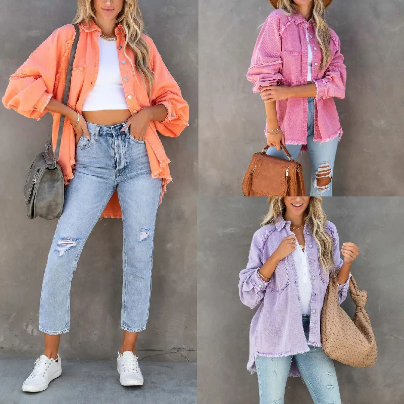 

Новая женская однобортная джинсовая одежда Jaet ort Верхняя одежда Fem Faion Осенний сезон Бренд ex Другое 00%