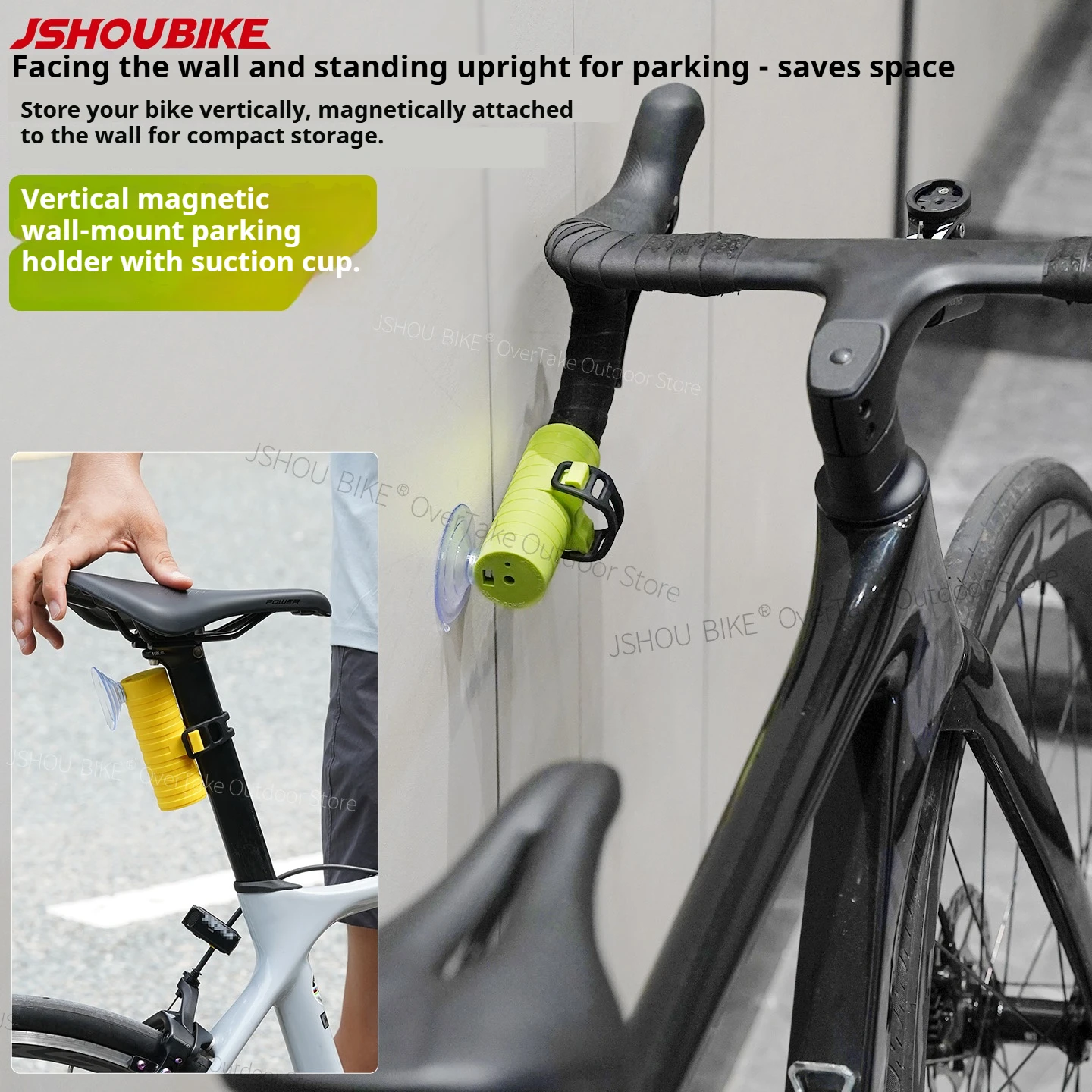 JSHOUBIKE Bike Parking - Wall-Mounted Bicycle Storage Rack for Home ...