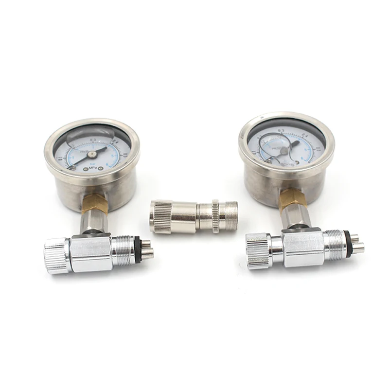 Dental Chair Air Unit Compressor Pressure Relief Valve Manometer Dental Air Pressure Testing Gauge