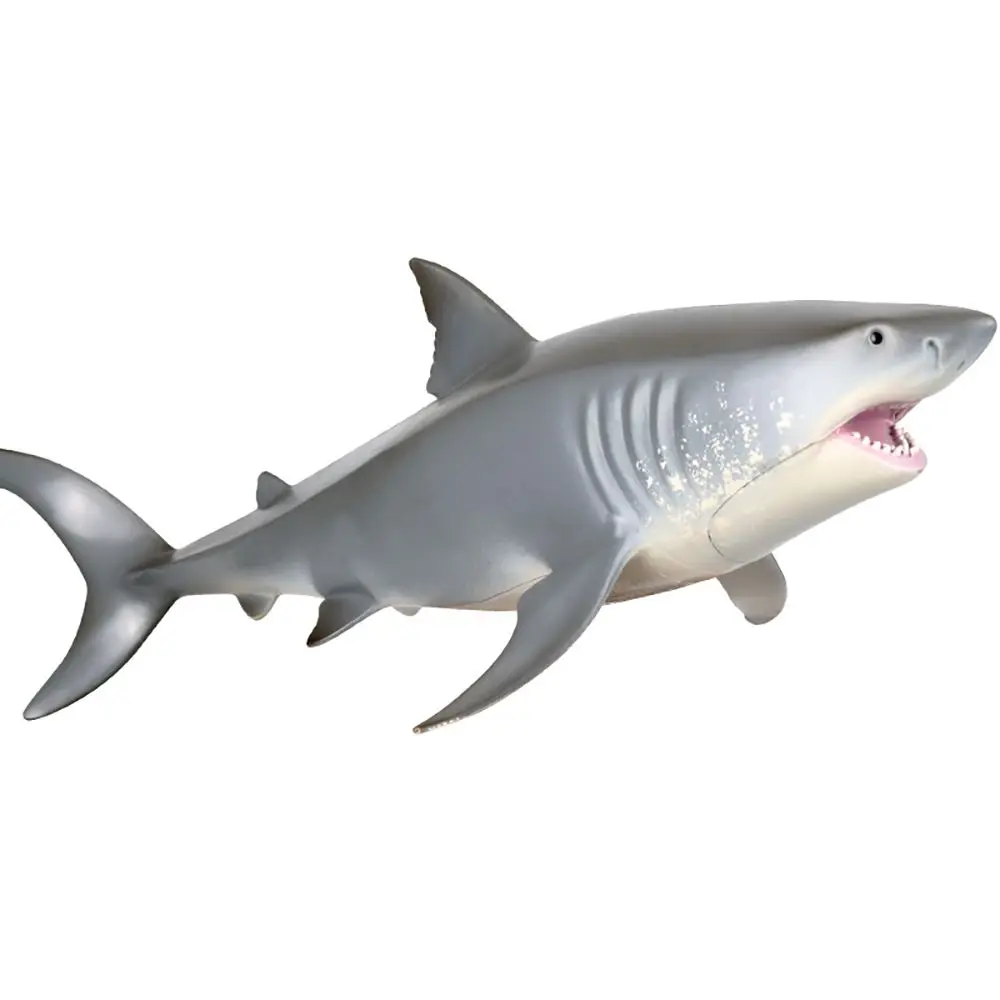 Juguete educativo cognitivo natural para niños, figuras de organismo marino de aprendizaje temprano, simulación Sealife, grandes modelos de tiburones blancos