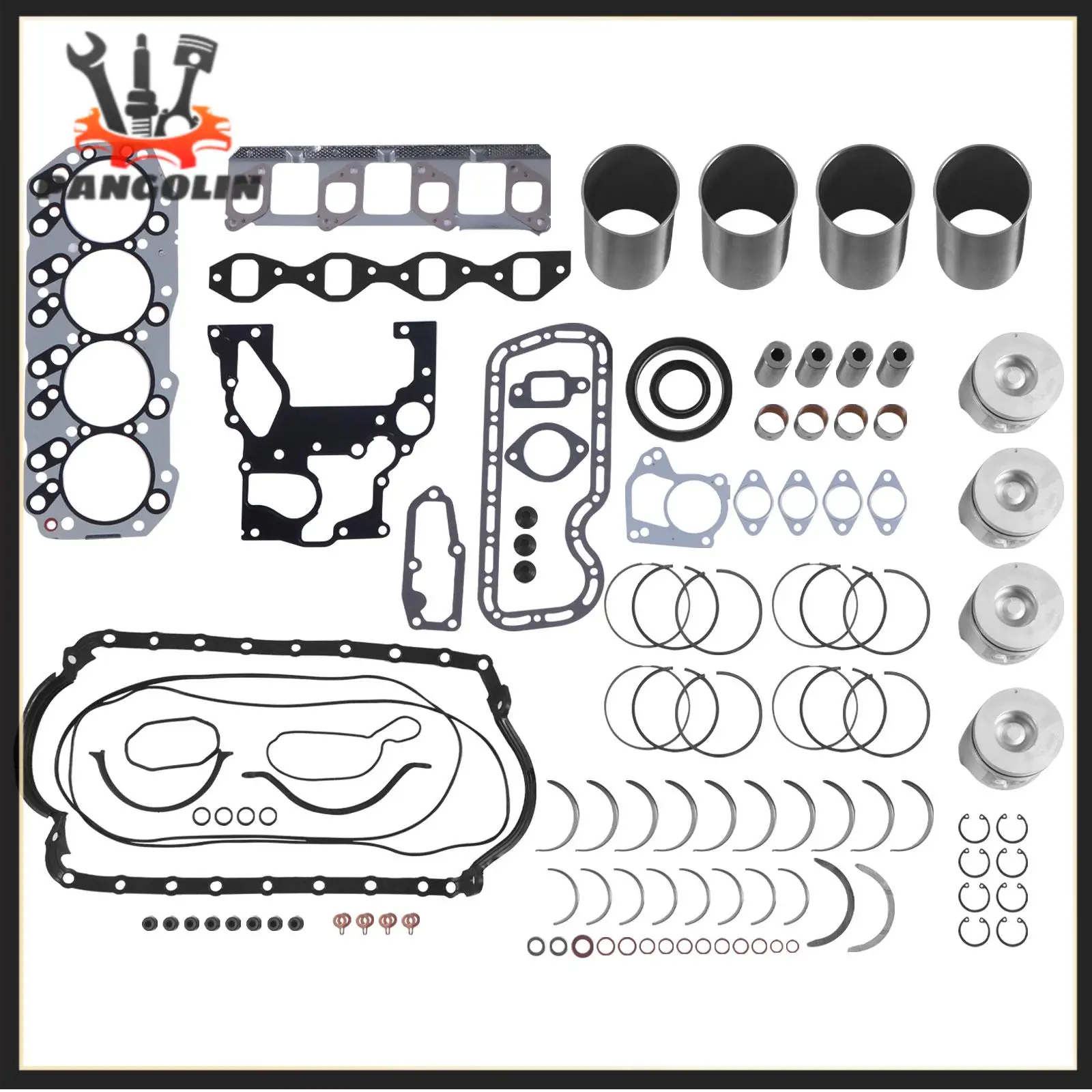 4JH1 4JH1-TC Engine Overhaul Gasket Rebuilt Kit 5-87815201-1 For Isuzu 3.0L Rodeo 2002- ELF NKR77 Bighorn Holden Pickup Truck