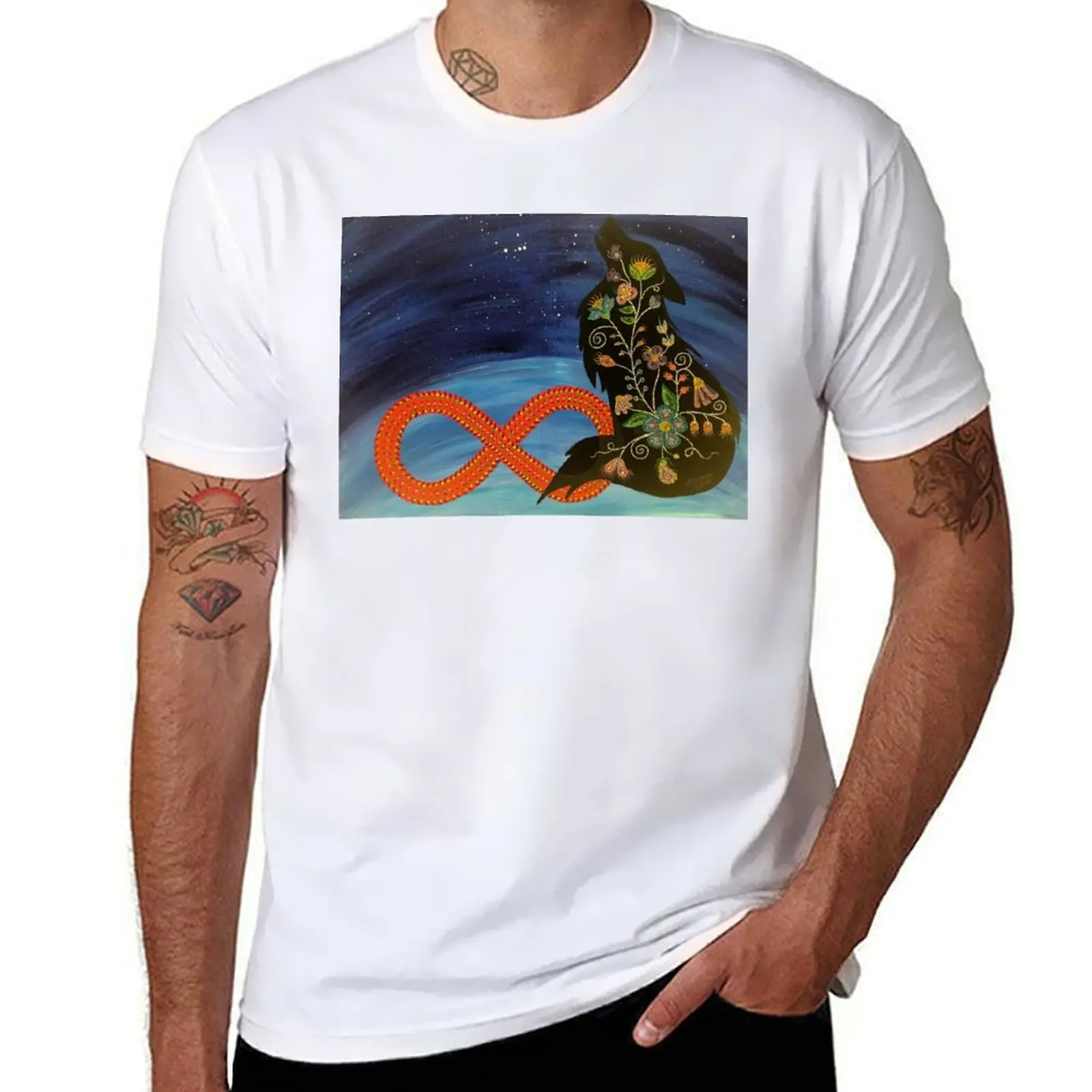 

Sky wolf T-Shirt man t shirt summer man t shirt cotton high quality T-Shirt