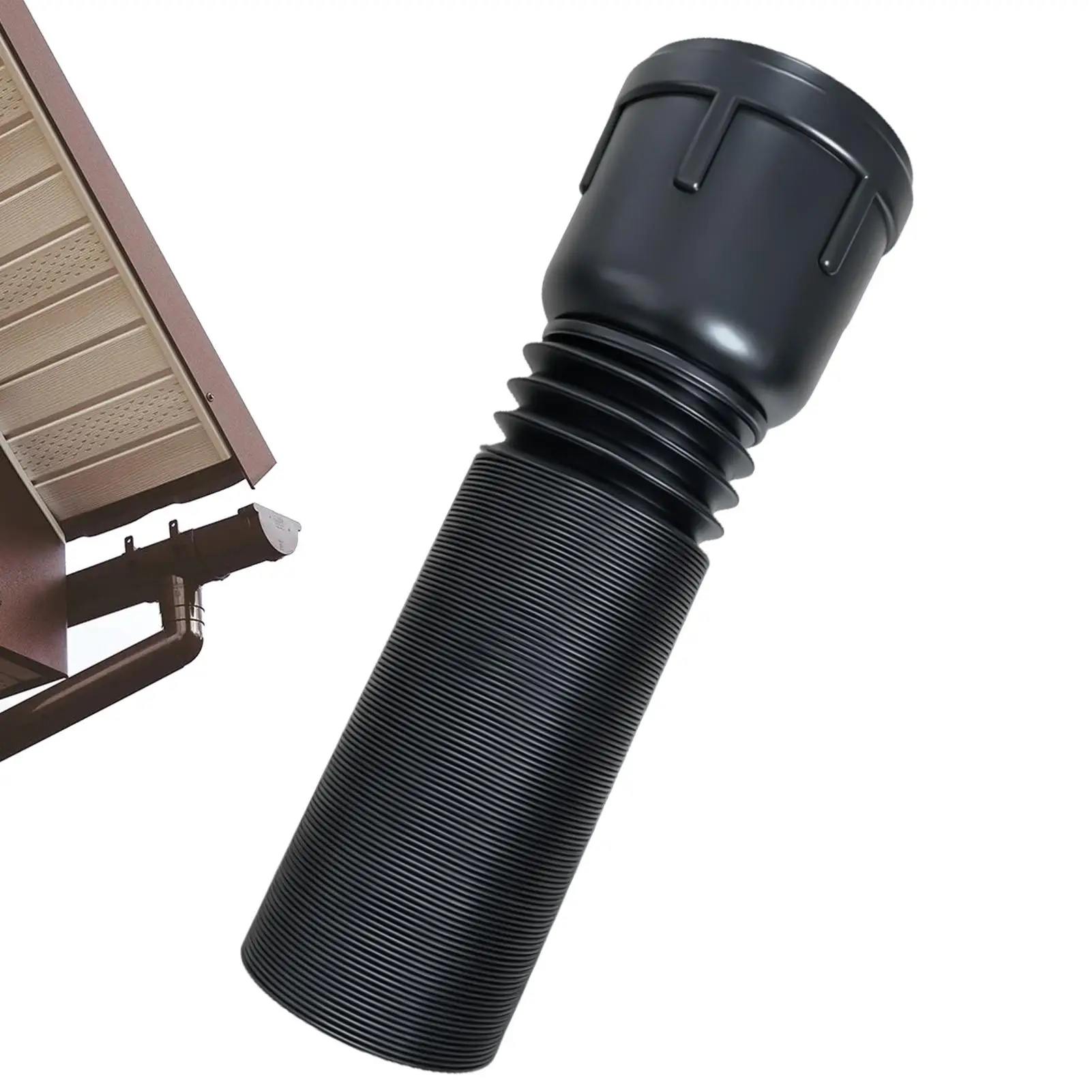Gutter Extension Tool, Adjustable Downspout Diverter, Rain Water Drain Extender Telescopic drainage bellows  for Outdoor Garden