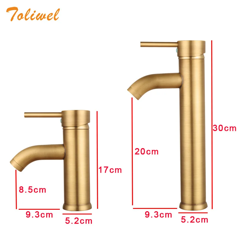 Bathroom Faucet Single Lever Waterfall Basin Faucet Brass Antique Hot and Cold bathroom Sink Mixer