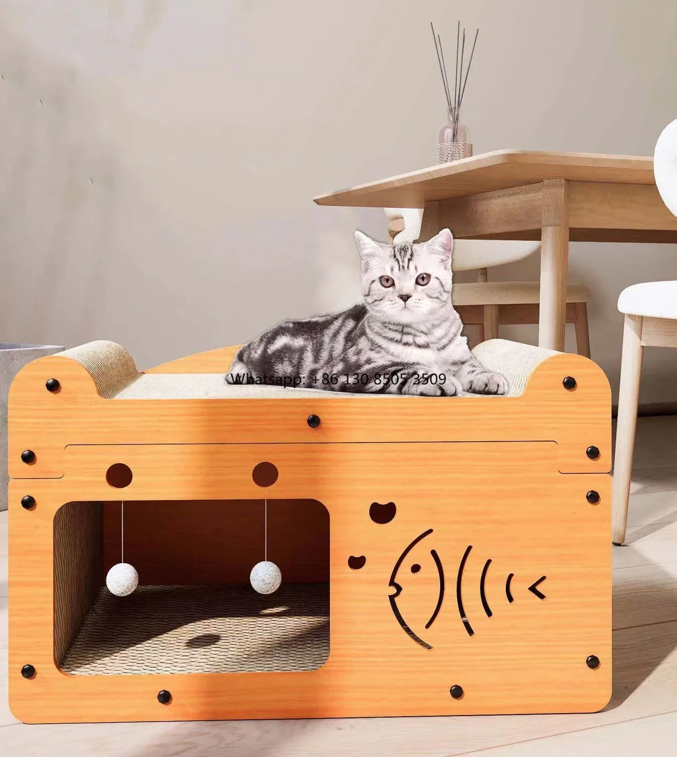 Vente en gros de grattoirs pour chats en carton ondulé de formes variées