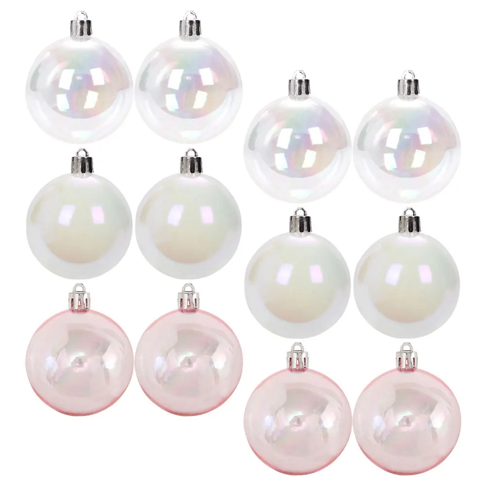 

12Pcs Christmas Tree Ball Ornaments Plastic Xmas Hanging Balls Lightweight Decorative Christmas Balls for Party Decorations