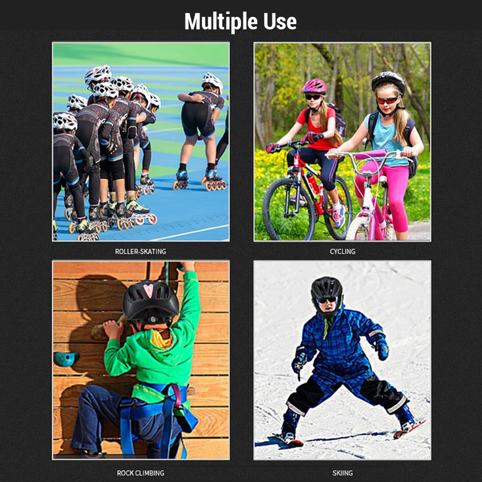 16 Vents Kids Bike Helmet LED Tail Light Adjustable Fit Detachable Chin Strap Breathable Lightweight Full Face Bicycle Helmet view 6