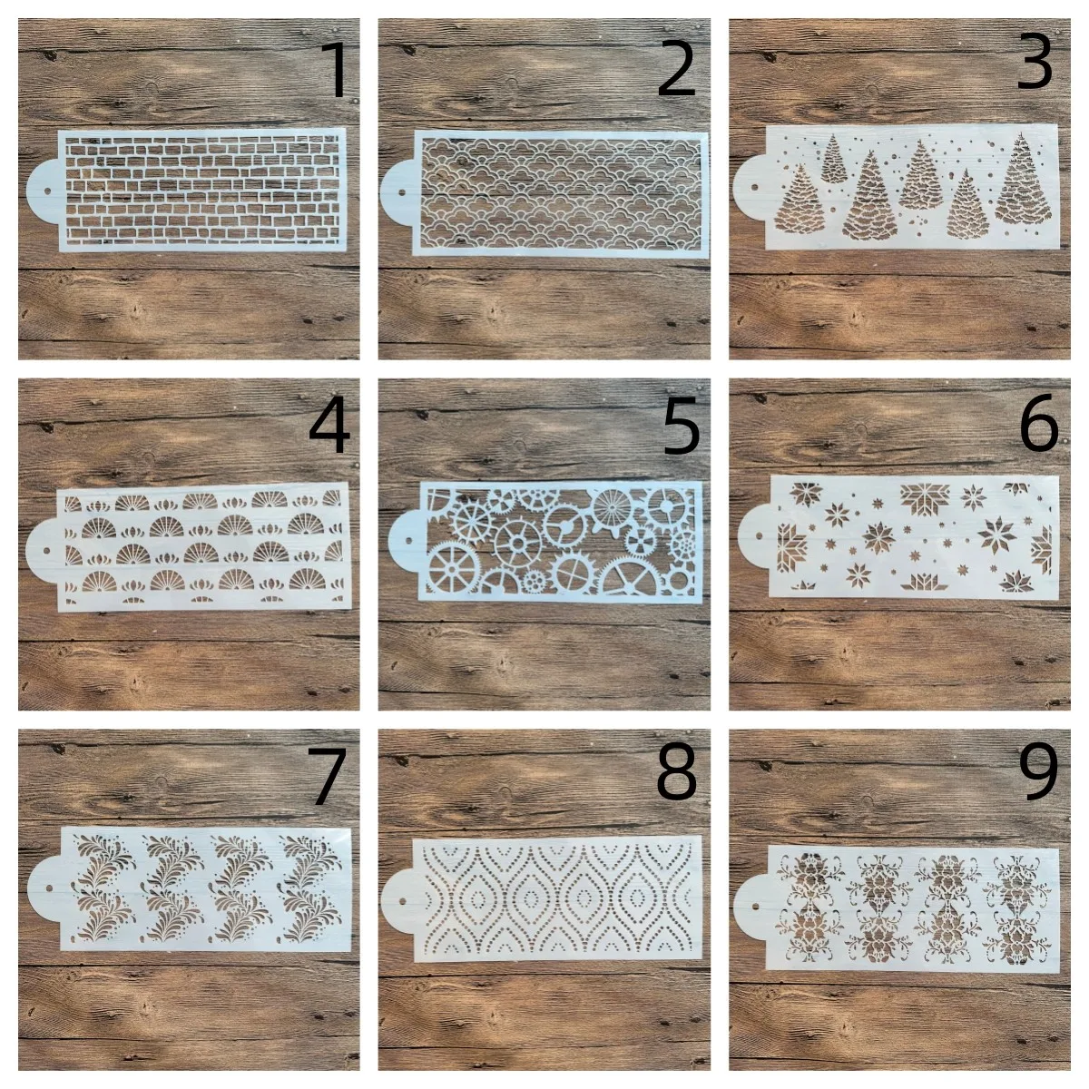 Cake stencil European Pattern Datura Totem Architecture DIY Cake Edge Cream Printing Template mandala stencil 15 * 39cm