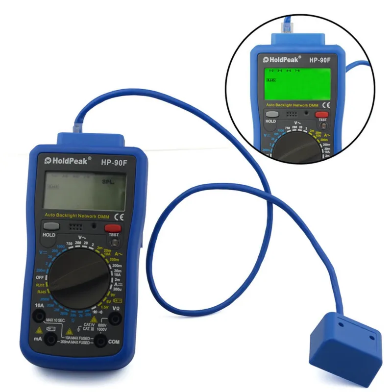 Holdpeak Hp-90f Digital Network Multimeter Meter With Telephone Line And Network Cable Test Digital HoldPeak