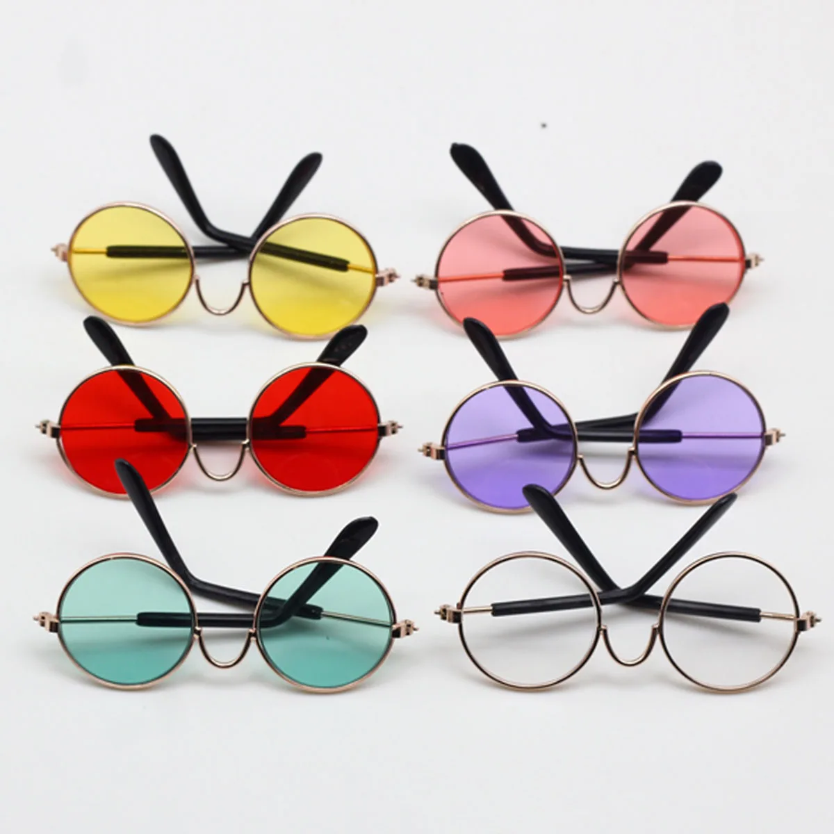 Mini Doll'S Clothes Outfit Accessories Sunglasses Metal Frame Glasses For Labubu Glasses Accessories