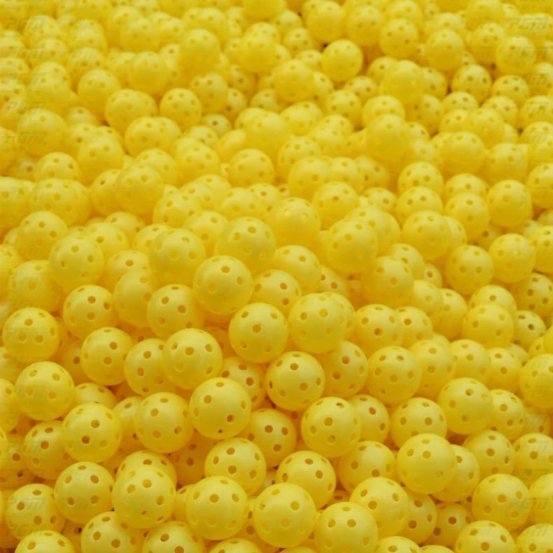 PGM-pelota de Golf hueca de 20 piezas para interiores, pelota de práctica ultraligera para entrenamiento de Putting, Color amarillo y blanco