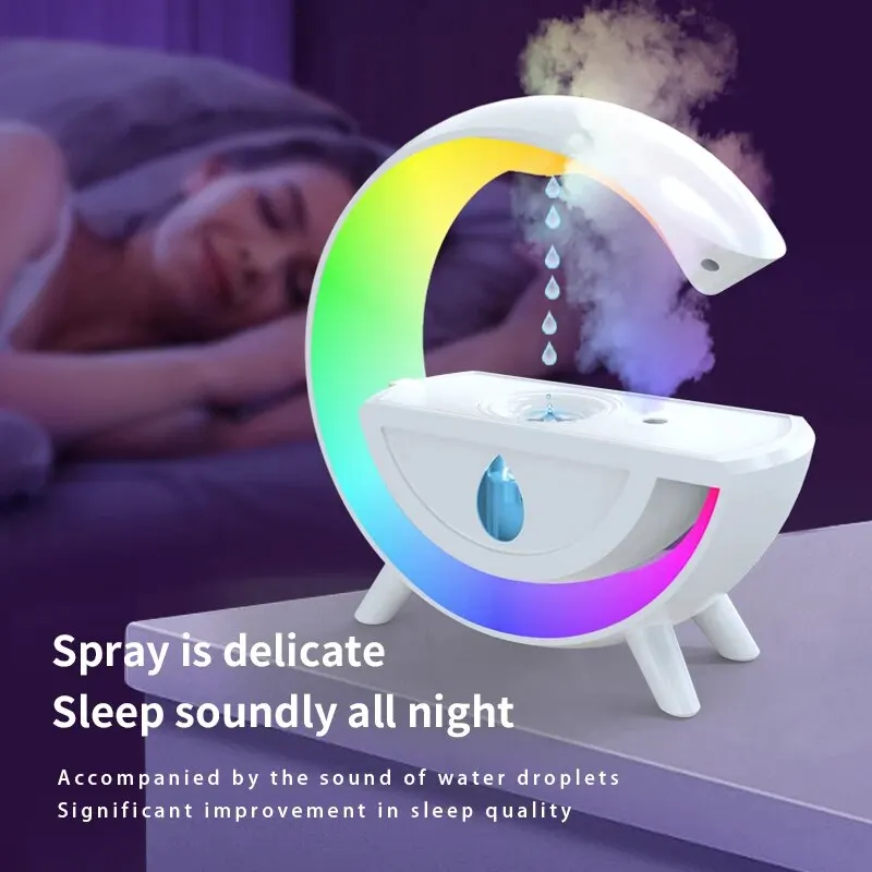 Anti-Gravity Air Humidifier 350ml RGB Night Light Water Droplet Sprayer Creative Home Office Mist Maker Ultrasonic Cool Mist