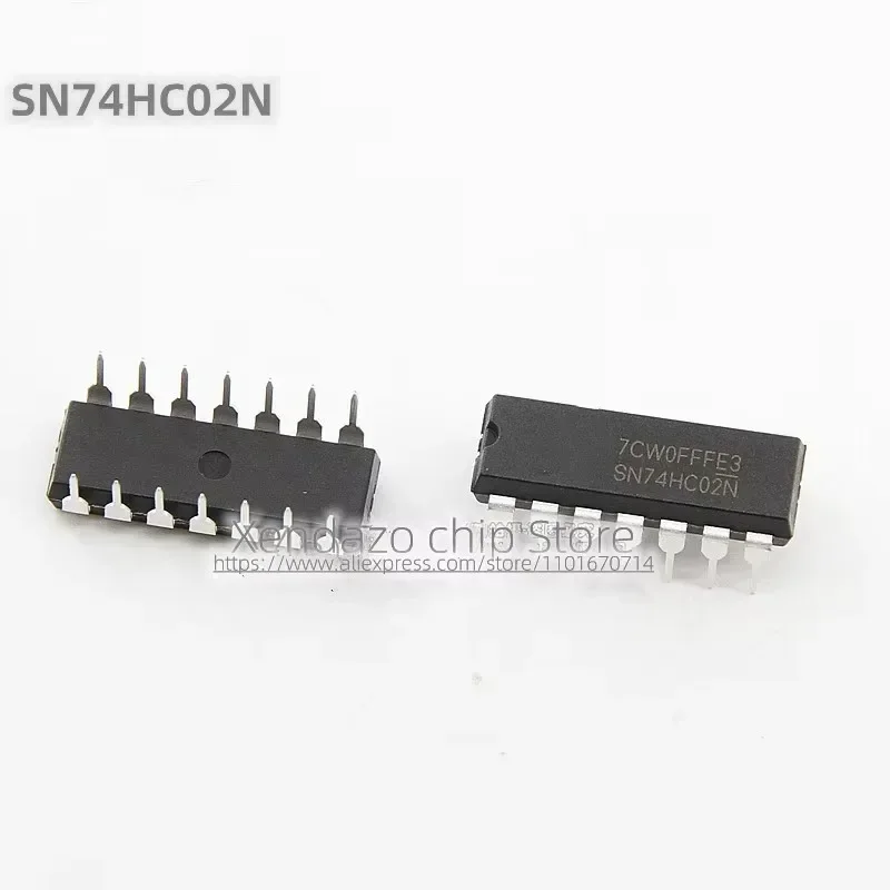 10pcs/lot SN74HC02N SN74HC02 74HC02 DIP-14 package Gate and inverter logic chip