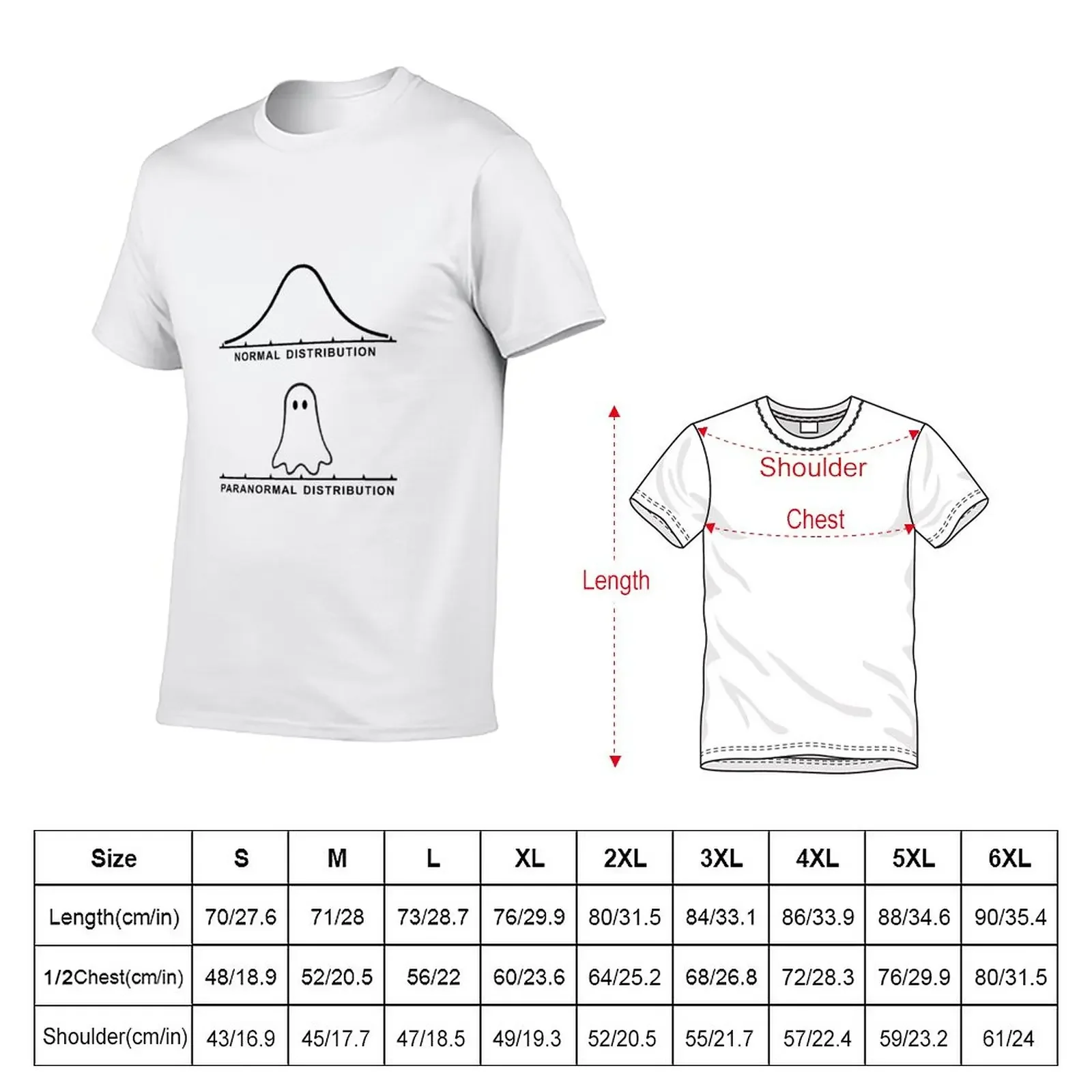 Normal Paranormal Distribution T-Shirt tees blanks Men's clothing