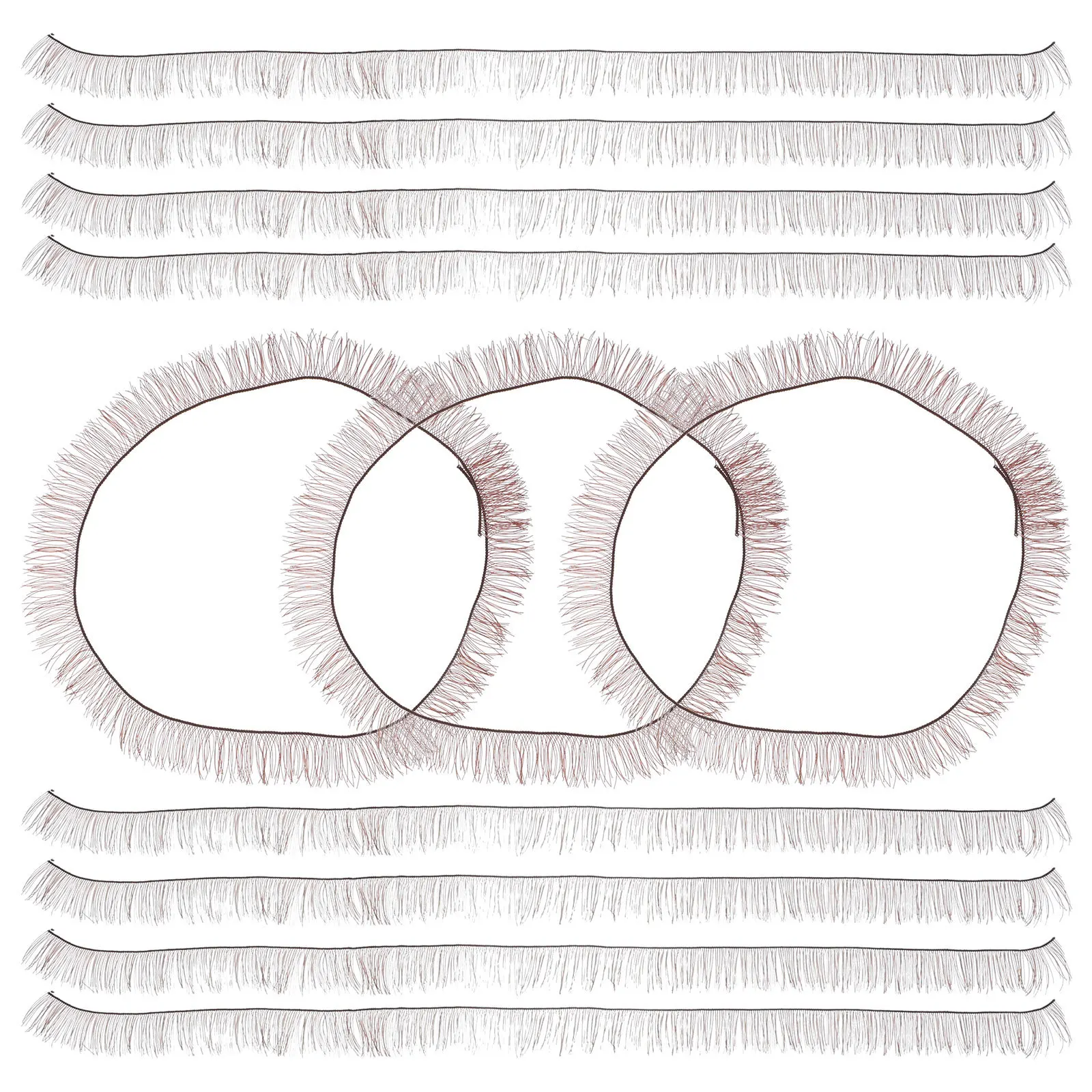 30 pçs cílios postiços naturais completos macios grossos cílios encaracolados para diy artesanato maquiagem simulação olhos acessório