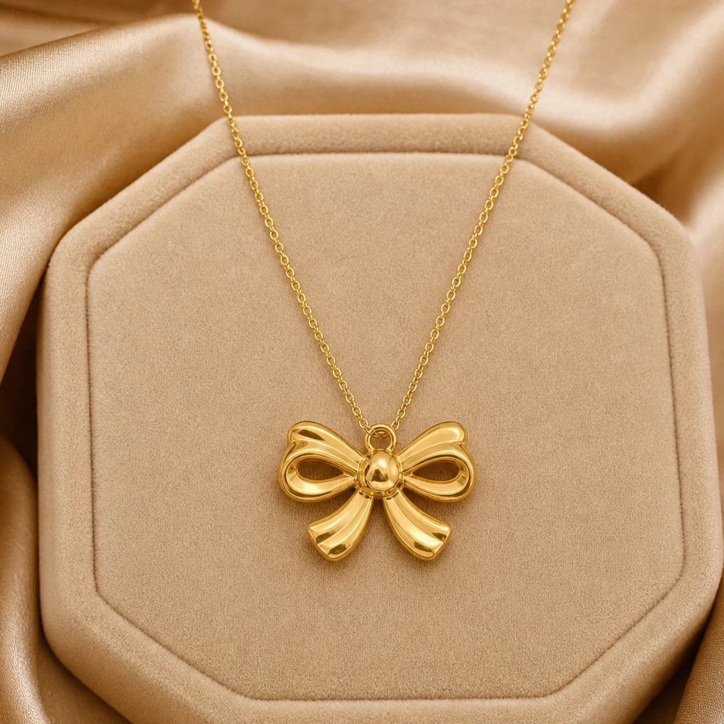 5pcs Gold Stainless Steel Bowknot Charms Bow Tie Connector Pendants for DIY Earring Bracelet Necklace Keychains Jewelry Making view 6