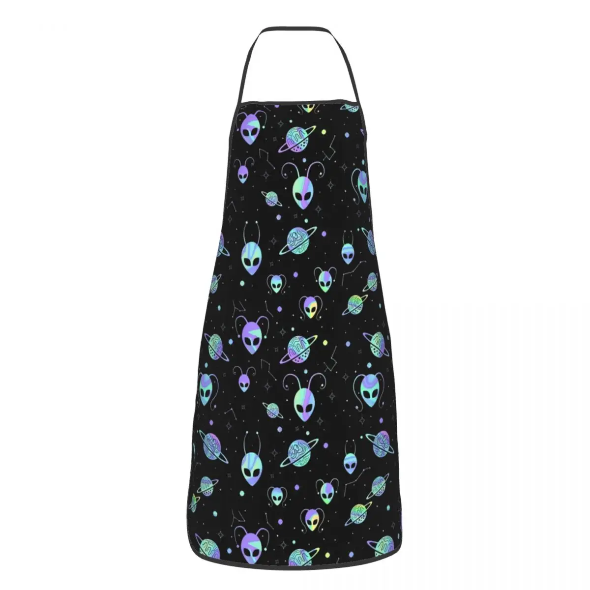 Unisex Universe Planet Stars Aliens Kitchen Chef Cooking Baking Apron Men Women Cosmos Tablier Cuisine for Gardening