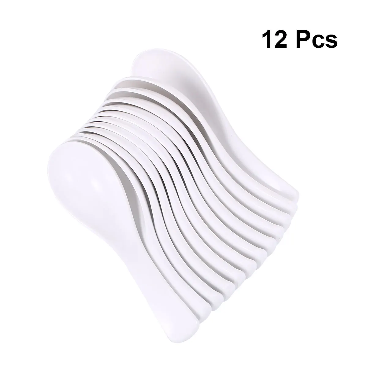 

12 PCS Spoon Withstand Drop Kitchen Restaurant Melamine Tableware Soup