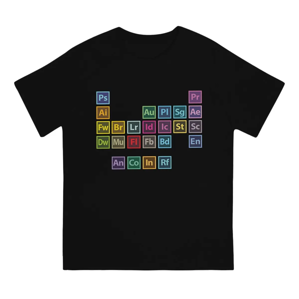 Adobe Periodic Table Of Elements T Shirt Alternative O-Neck TShirt Polyester Clothing