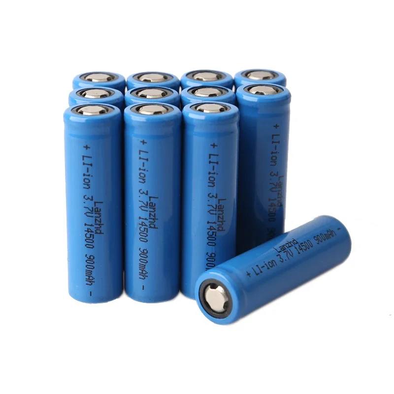 12pcs 14500 900mAh 3.7V Li-ion Rechargeable Batteries AA Battery Lithium Li ion Cell for Led Flashlight Headlamps Torch Mouse