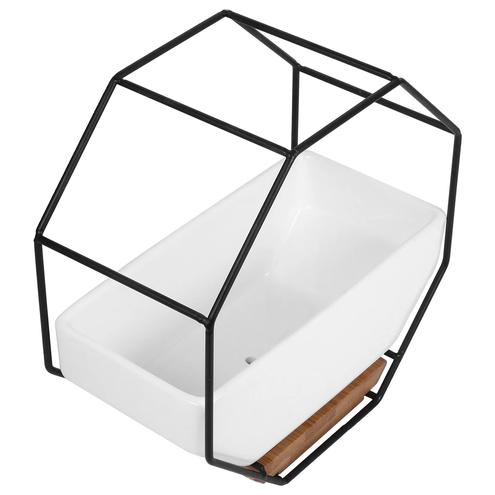 

1Set Wall-Mounted Octagon Hanging Flowerpot Rustproof Decorative Plant Holder for Home Office Balcony Succulent Pot Rack Flower