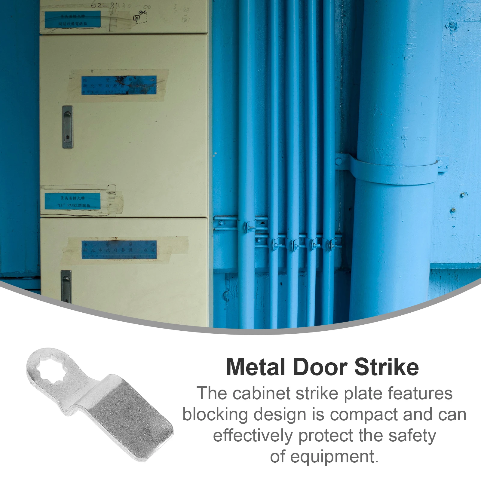 

Metal Cabinet Strike Door Reinforcement Plate For Electrical Distribution Circuit Box Durable Extended Lip Plate Cover Strong