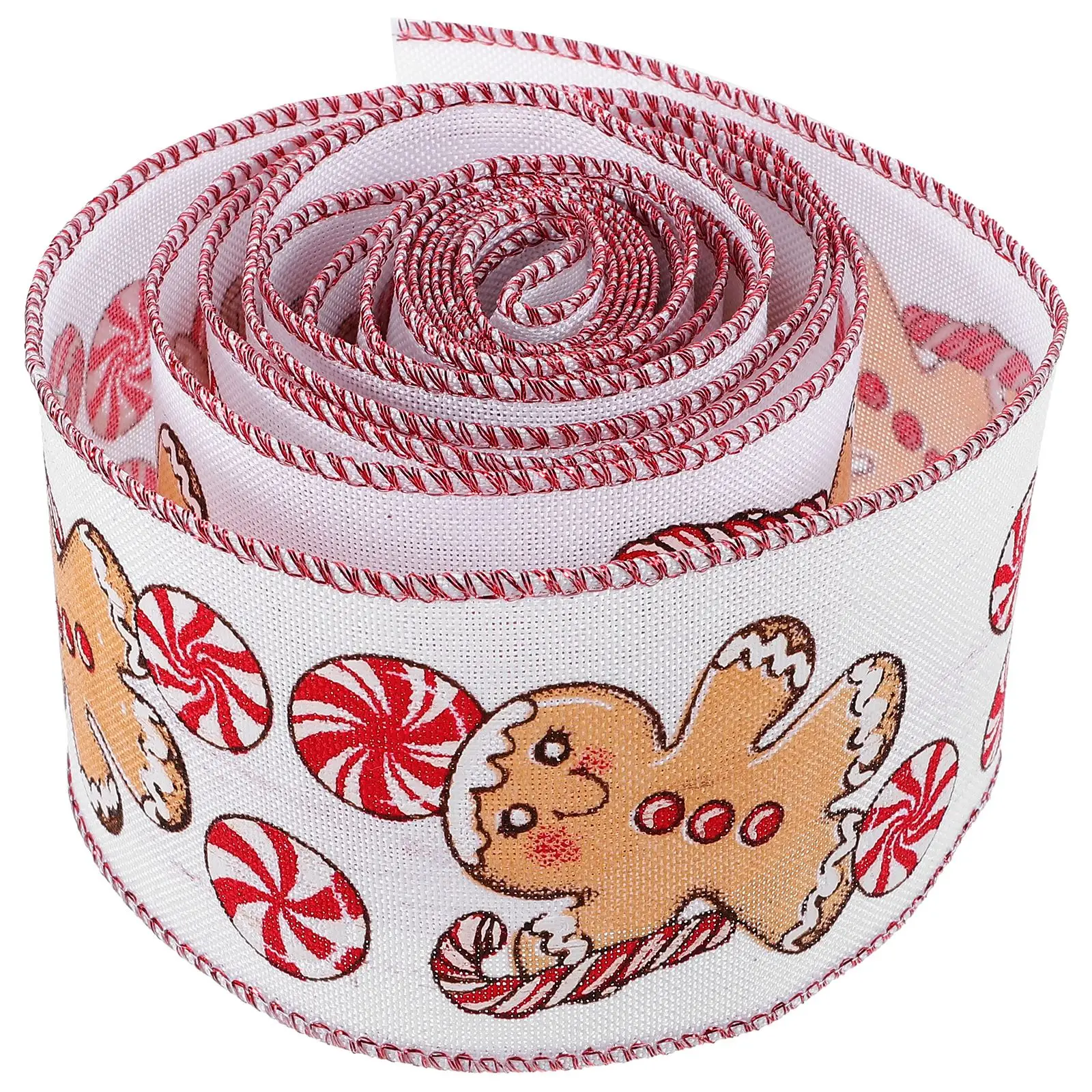 2M/Roll 6.3cm Christmas Ribbon Printed Xmas Tree Ribbon Wreath DIY Handmade Gift Wrapping Ribbon Wedding Party Decoration