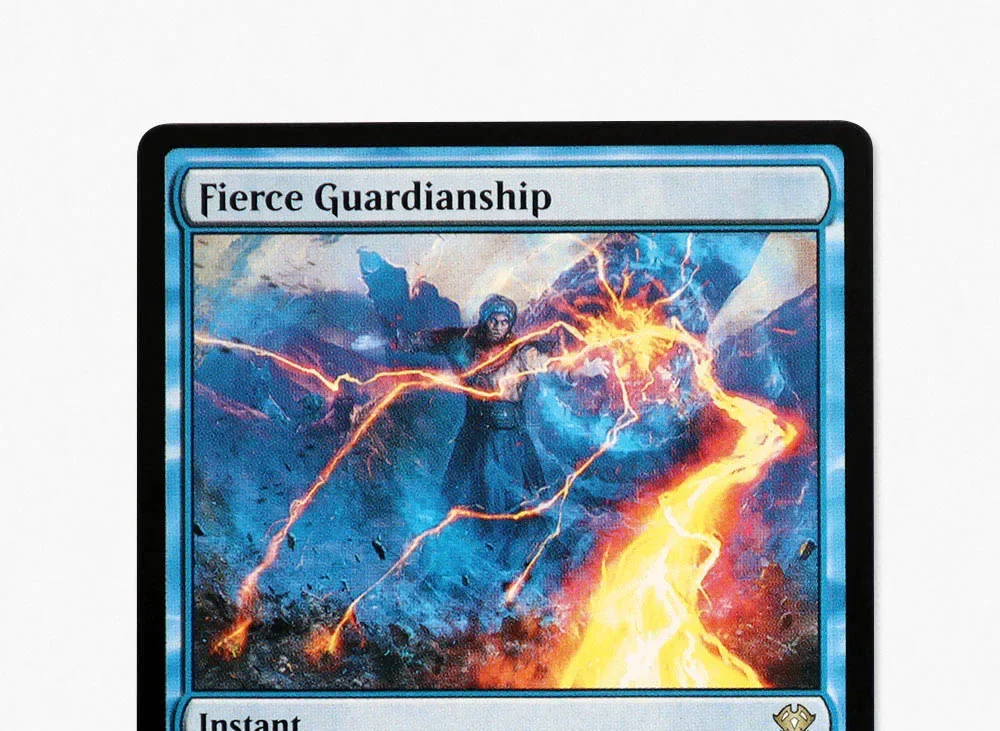 (Fierce Guardianship) Holo/Foil TCG لعبة الورق السحرية أعلى جودة الوكيل أوراق اللعب جمع مجلس لعبة بطاقات التداول الوكيل