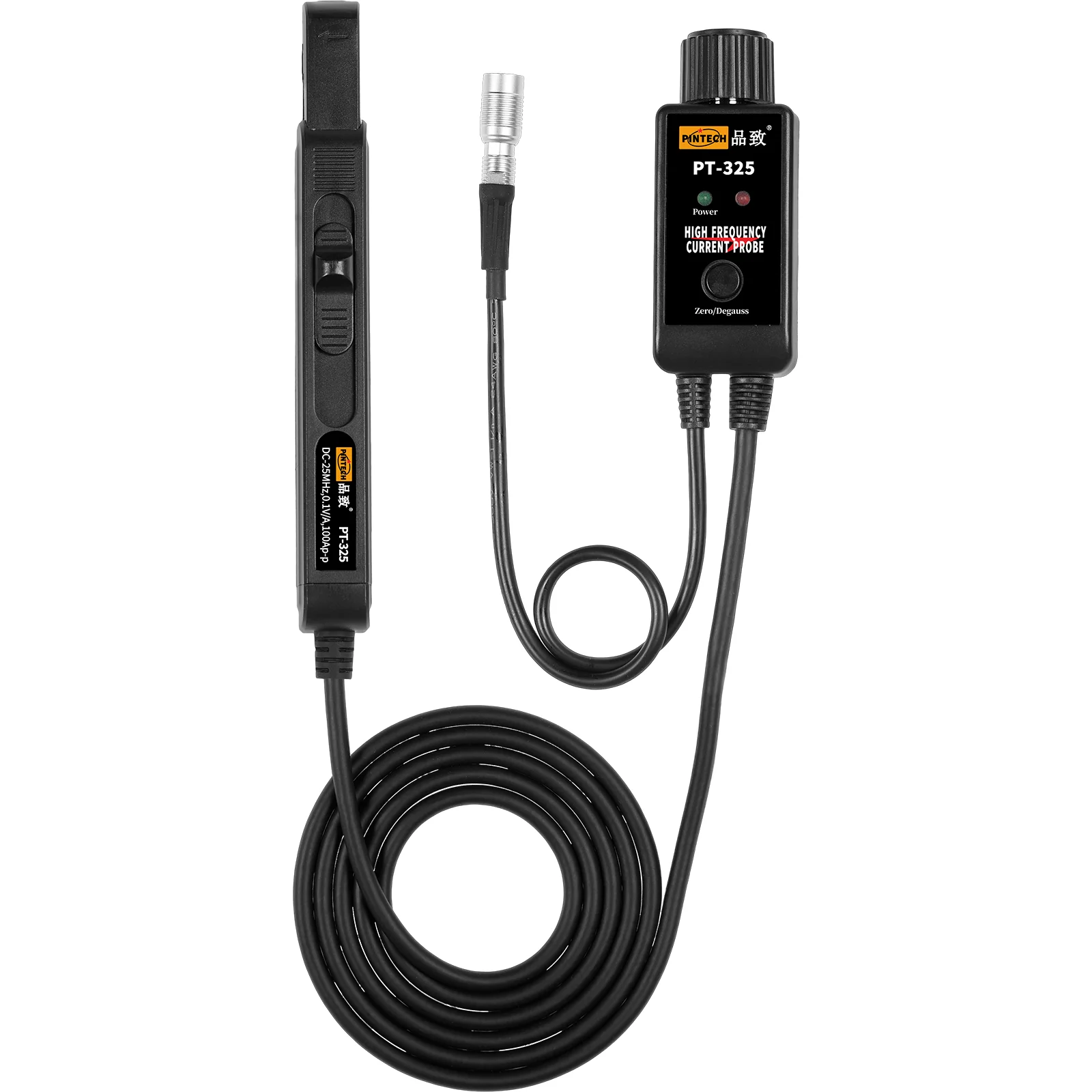 Sonde d'oscilloscope PINTECH PT-325, sonde de courant haute fréquence AC/DC 100A, 25MHz, sonde de courant pour oscilloscopes haute précision