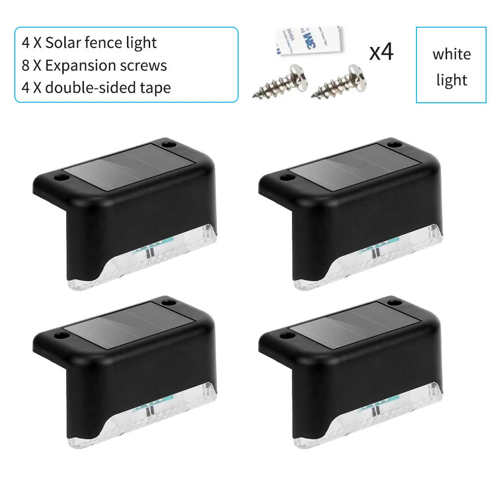 Mini Solar LED Deck Lights Garden Step Sun Power Waterproof Lamp Outdoor Balcony Fence Stairs Decoration Small Night Light