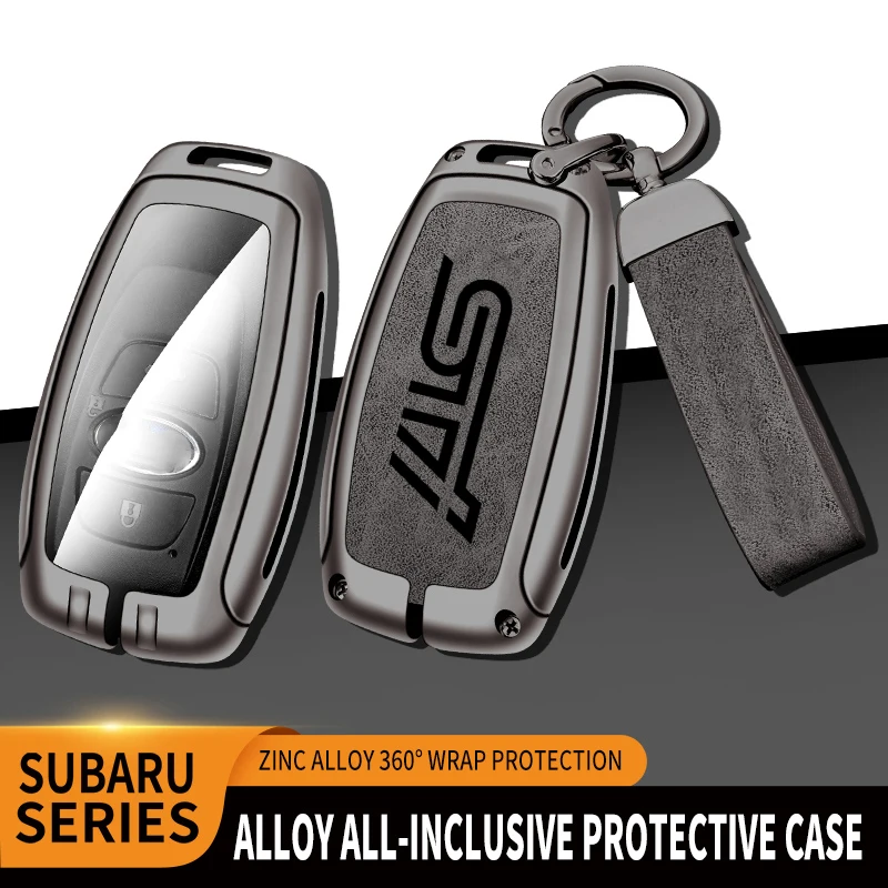 Car Zinc Alloy Key Case Car Key Chain Metal Key Shell For Subaru STI BRZ XV WRX Outback Impreza Forester Ascent Legacy Levorg