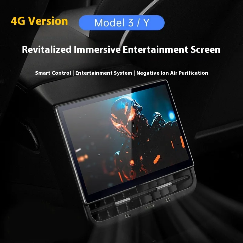 شاشة التحكم الترفيهي الخلفي Tesla-Model Y/3 إصدار 4G مقاس 8.66 بوصة شاشة عرض ذكية معدلة مع وظائف محسنة #5