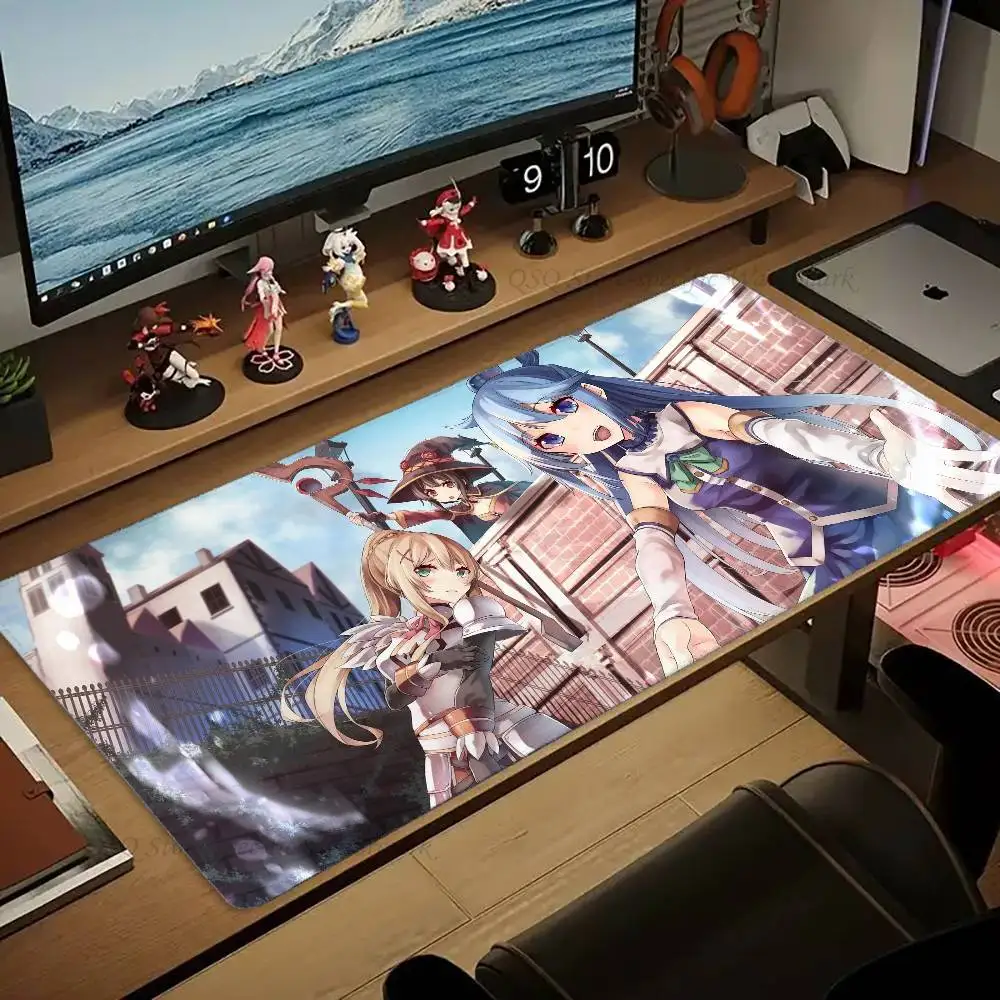 Konosiba Funny And Humorous Anime Mousepad Non-slip Suitable For Office Computers Laptops E-sports Game Desk Mats XXL Keyboard