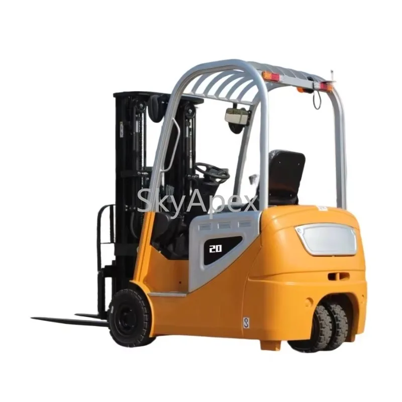 3  Point  1t  1.6t  2t  Narrow  Way  Small  3 Wheel Electric Forklift Truck with Triplex Mast CE Certified for Warehouse Storage