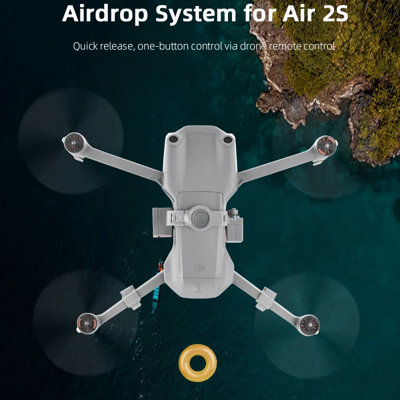 Airdrop System for DJI Mavic AIR 2/2S Drone Fishing Bait Wedding Ring Gift Deliver Life Rescue Thrower Drone Accessories