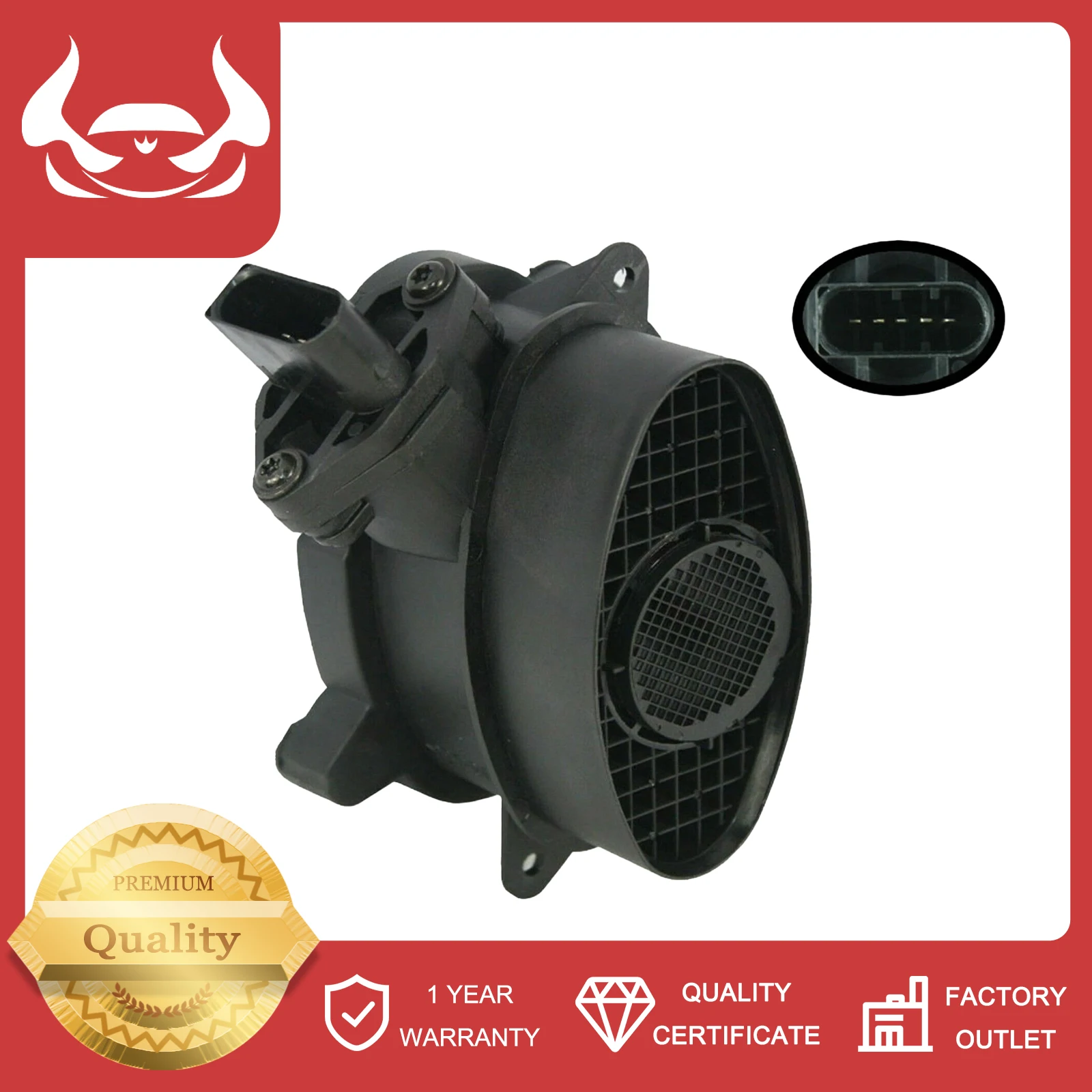 

0928400527 MAF Mass Air Flow Sensor 0928400314 0928400468 Conpatible With BWM E46 3 318d 318td 320d 330d E39 5 520d E38 7 730d